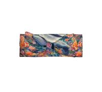 WZYWHJ Dolphins in the sea of â€‹â€‹flowers Printing baby bow headbands and elastic soft hair accessories for newborns and girls