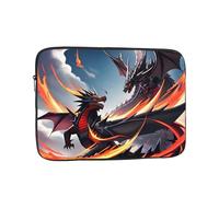 WZYWHJ Double Dragon Battle Pattern Shockproof Portable Laptop Sleeve Case 12 inch for Men and Women Business Travel, School, Office Daily Use