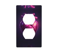 WZYWHJ Double socket decorative wall Plate - easy to Install - Ideal for Residential and Commercial Areas 4.5 X 2.76 In Beating Heart Printing