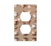 WZYWHJ Double socket decorative wall Plate - easy to Install - Ideal for Residential and Commercial Areas 4.5 X 2.76 In Afternoon Tea Party Prints