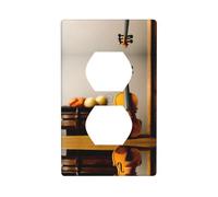 WZYWHJ Double socket decorative wall Plate - easy to Install - Ideal for Residential and Commercial Areas 4.5 X 2.76 In A violin Picture