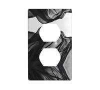 WZYWHJ Double socket decorative wall Plate - easy to Install - Ideal for Residential and Commercial Areas 4.5 X 2.76 In Mercury Veil Picture