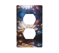 WZYWHJ Double socket decorative wall Plate - easy to Install - Ideal for Residential and Commercial Areas 4.5 X 2.76 In flower diamond painting Picture