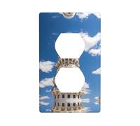 WZYWHJ Double socket decorative wall Plate - easy to Install - Ideal for Residential and Commercial Areas 4.5 X 2.76 In Leaning Tower of Pisa Picture