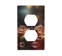 WZYWHJ Double socket decorative wall Plate - easy to Install - Ideal for Residential and Commercial Areas 4.5 X 2.76 In Ants on candy Printing