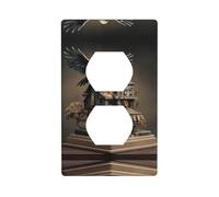 WZYWHJ Double socket decorative wall Plate - easy to Install - Ideal for Residential and Commercial Areas 4.5 X 2.76 In Eagle House Printing
