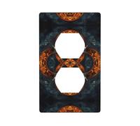 WZYWHJ Double socket decorative wall Plate - easy to Install - Ideal for Residential and Commercial Areas 4.5 X 2.76 In Ancient element pattern Pattern