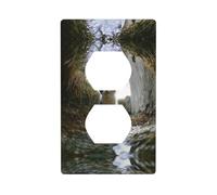 WZYWHJ Double socket decorative wall Plate - easy to Install - Ideal for Residential and Commercial Areas 4.5 X 2.76 In Kitten shot from above Printing