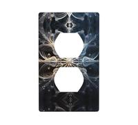 WZYWHJ Double socket decorative wall Plate - easy to Install - Ideal for Residential and Commercial Areas 4.5 X 2.76 In Christmas snowflakes Printing