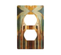 WZYWHJ Double socket decorative wall Plate - easy to Install - Ideal for Residential and Commercial Areas 4.5 X 2.76 In The Art of Decoration Pattern