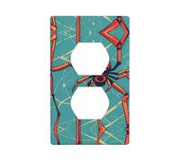 WZYWHJ Double socket decorative wall Plate - easy to Install - Ideal for Residential and Commercial Areas 4.5 X 2.76 In Ancient Spider Prints