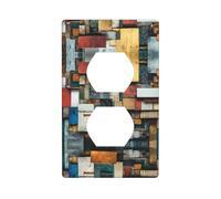 WZYWHJ Double socket decorative wall Plate - easy to Install - Ideal for Residential and Commercial Areas 4.5 X 2.76 In Memory Fragments Picture