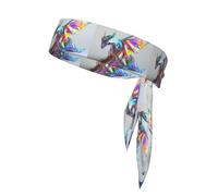 WZYWHJ Dragon Origami Pattern Headbands,Sports Head Tie,Headband for Men and Women,Hair Band for Running Workout Football
