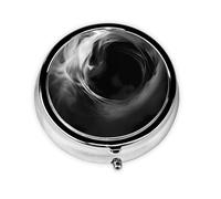 WZYWHJ Dream vortex abstraction Prints Circular medicine box storage, portable travel with compartments, mini pill dispenser