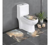 WZYWHJ Dream Vortex Passage Pattern Bathroom mat Sets of 4 Bathroom Floor Mats,Non-Slip, Durable,Does Easy to Clean Suitable for Bathroom and Toilet