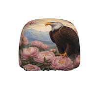 WZYWHJ Eagle Among The Peonies Picture Seat Head Pillowcase Car Truck General Motors Parts Protective Cover one Pack