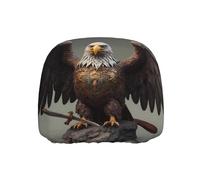 WZYWHJ Eagle Guarding The Sword Picture Seat Head Pillowcase Car Truck General Motors Parts Protective Cover one Pack