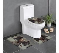 WZYWHJ Eagle Guarding The Sword Printing Bathroom mat Sets of 3 Bathroom Floor Mats,Non-Slip, Durable,Does Easy to Clean Suitable for Bathroom and Toilet
