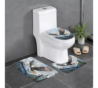 WZYWHJ Eagle Pattern Bathroom mat Sets of 4 Bathroom Floor Mats,Non-Slip, Durable,Does Easy to Clean Suitable for Bathroom and Toilet