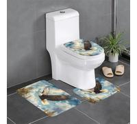 WZYWHJ Eagle Soaring Pattern Bathroom mat Sets of 4 Bathroom Floor Mats,Non-Slip, Durable,Does Easy to Clean Suitable for Bathroom and Toilet