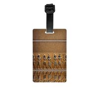 WZYWHJ Egypt Hieroglyphics Prints Luggage Bag Tags, Men's and Women's Travel Privacy Protection Labels