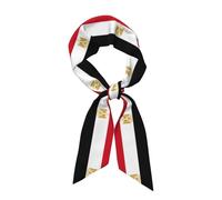 WZYWHJ Egyptian flag Prints Silk Scarf for Women 46.9 * 3.1 In Headband