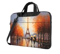 WZYWHJ Eiffel Tower Paris Painting Prints Ultra-thin portable single-shoulder laptop bag 15.6 inch computer accessories soft shockproof for laptops