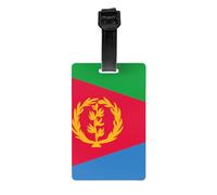 WZYWHJ Eritrean Flag Printing Luggage Bag Tags, Men's and Women's Travel Privacy Protection Labels