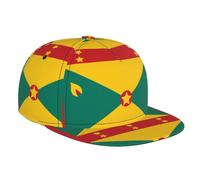 WZYWHJ Fashion Flat Brim Baseball Cap Flag of Grenada Pattern Adjustable, Breathable & Lightweight for Men & Women Black, Black, One Size, Black, One Size