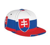 WZYWHJ Fashion Flat Brim Baseball Cap Flag of Slovakia Picture Adjustable, Breathable & Lightweight for Men & Women Black, Black, One Size, Black, One Size