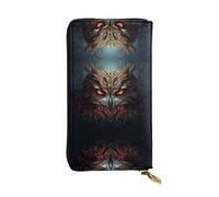 Wzywhj Fashionable Women's Leather Long Clutch Wallet with Multiple Compartments and Zipper Design Twin Peaks Owl Pattern
