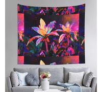 WZYWHJ Fault Botany Pattern Indoor Decor Tapestry 60x51 in : Soft, Quality and lightweight Suitable for wall hanging tapestries
