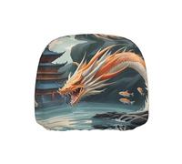 WZYWHJ Fish leap Dragon gate Printed Seat Head Pillowcase Car Truck General Motors Parts Protective Cover one Pack