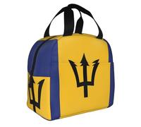 WZYWHJ Flag of Barbados Prints Quality Lunch Bag Portable Insulated Portable Lunch Bags Lunch Bags Rugged