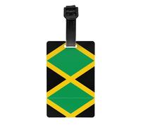 WZYWHJ Flag of Jamaica Prints Luggage Bag Tags, Men's and Women's Travel Privacy Protection Labels
