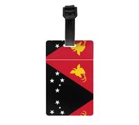 WZYWHJ Flag of Papua New Guinea Picture Luggage Bag Tags, Men's and Women's Travel Privacy Protection Labels