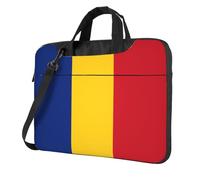 WZYWHJ Flag of Romania Prints Ultra-thin portable single-shoulder laptop bag 15.6 inch computer accessories soft shockproof for laptops