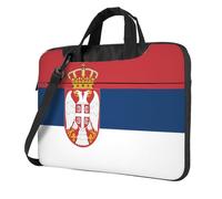 WZYWHJ Flag of Serbia Pattern Ultra-thin portable single-shoulder laptop bag 15.6 inch computer accessories soft shockproof for laptops