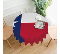 WZYWHJ Flag of Texas Picture Round long tablecloth anti overflow and wrinkle resistant dining table cloth 60 inches