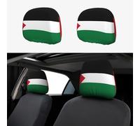 WZYWHJ Flag of The State of Palestine Printed Car Pillowcase 2 Pieces, seat Cover Accessories, Protective Cover Universal