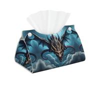 WZYWHJ Flying Dragon Printing Decorative storage box with rectangular leather tissue bag and bracket base