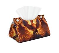 WZYWHJ Flying Phoenix Printing Paper Towels Rectangular Tissue Box Holder with Bottom Strap Modern Decorative Storage Bag