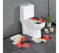 WZYWHJ Flying Pixel Eagle Pattern Bathroom mat Sets of 4 Bathroom Floor Mats,Non-Slip, Durable,Does Easy to Clean Suitable for Bathroom and Toilet