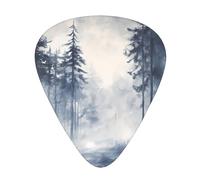 Wzywhj Forest In The Fog Pattern Guitar Pick Easy Grip Uke Picks For Your Bass, Ukulele, Acoustic And Electric Guitar，12 Piece