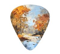 Wzywhj Forest River Pattern Guitar Pick Easy Grip Uke Picks For Your Bass, Ukulele, Acoustic And Electric Guitarï¼Œ12 Piece