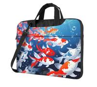 WZYWHJ Fortune Koi Pattern Ultra-thin portable single-shoulder laptop bag 13 inch computer accessories soft shockproof for laptops