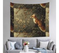 WZYWHJ Fox Hunting Pattern Indoor Decor Tapestry 60x51 in : Soft, Quality and lightweight Suitable for wall hanging tapestries