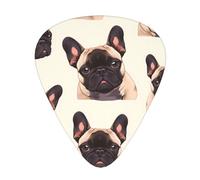 Wzywhj French Bulldog Dog Pattern Guitar Pick Easy Grip Uke Picks For Your Bass, Ukulele, Acoustic And Electric Guitar,12 Piece