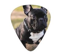 Wzywhj French Bulldog Dog Pattern Guitar Pick Easy Grip Uke Picks For Your Bass, Ukulele, Acoustic And Electric Guitar,12 Piece