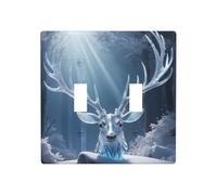 WZYWHJ Frost Crystal Antlers Prints Decorative Wall Plate 4.5x4.5 Inches Durable and Stylish for Residential and Commercial Areas